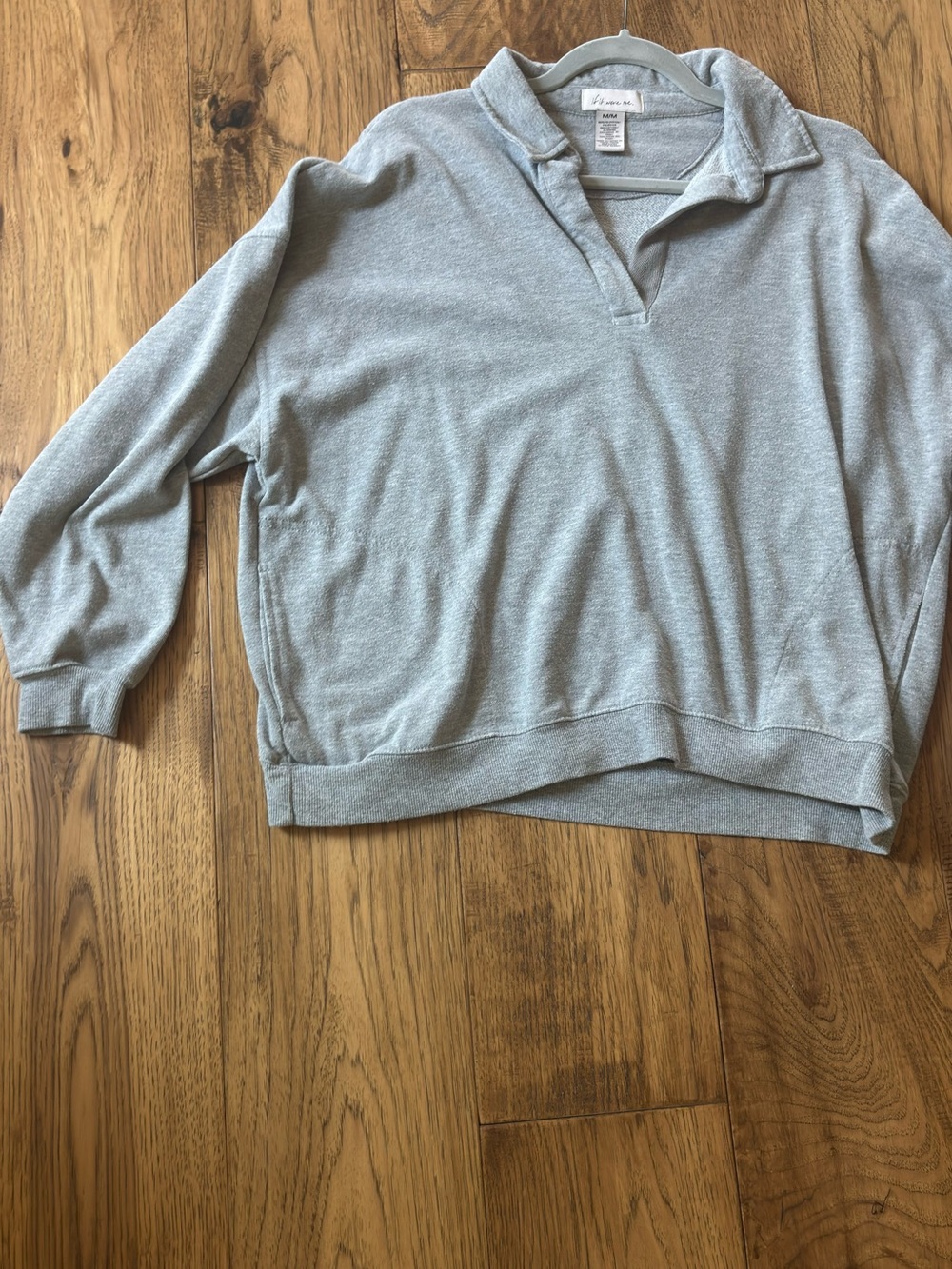 if it were me Heather Gray V-Neck Pullover Sweater